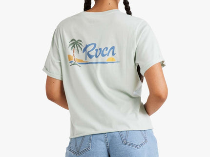 RVCA RVCA Dames Sunset Cuffed Tee Green Tea
