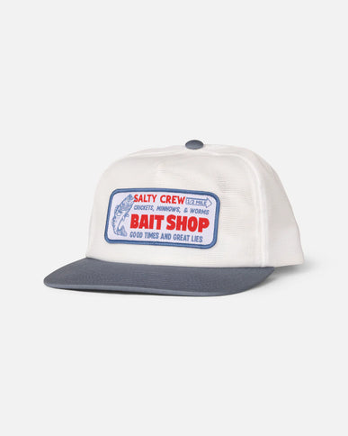 Salty Crew Salty Crew Bait Shop Trucker Cap Off White