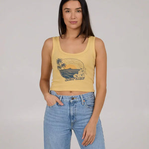 Salty Crew Salty Crew Dames Beach Scene Tank Top Dusty Gold