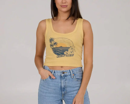Salty Crew Salty Crew Dames Beach Scene Tank Top Dusty Gold