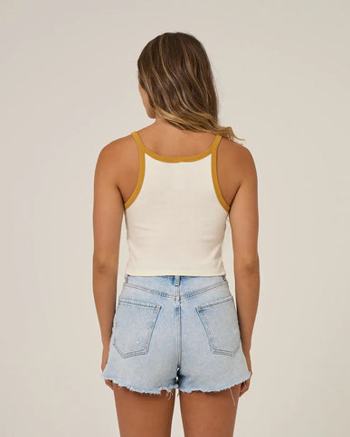 Salty Crew Salty Crew Dames Charter Tank Top Off White