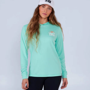 Salty Crew Salty Crew Dames Cruisin Hooded Sunshirt Sea Foam