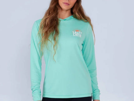 Salty Crew Salty Crew Dames Cruisin Hooded Sunshirt Sea Foam