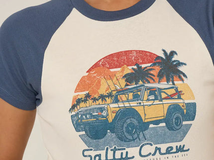 Salty Crew Salty Crew Dames Drive To The Sea Raglan Tee Indigo