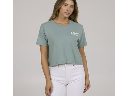 Salty Crew Salty Crew Dames Fish Bowl CropTee Sage