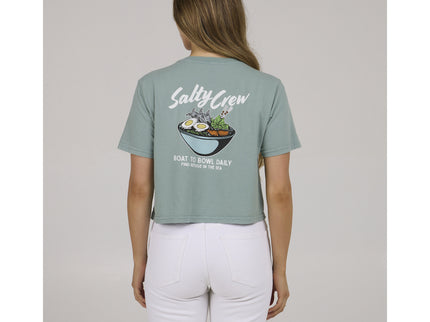 Salty Crew Salty Crew Dames Fish Bowl CropTee Sage