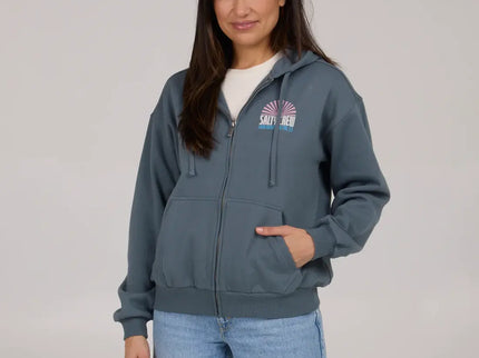 Salty Crew Salty Crew Dames In The Rays Zip Hoodie Fin Blue