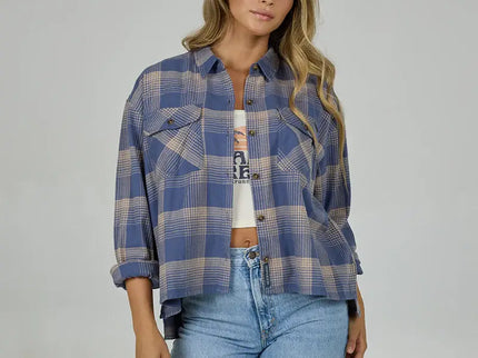 Salty Crew Salty Crew Dames Nomad Flannel Dusty Blue