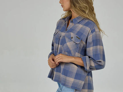 Salty Crew Salty Crew Dames Nomad Flannel Dusty Blue