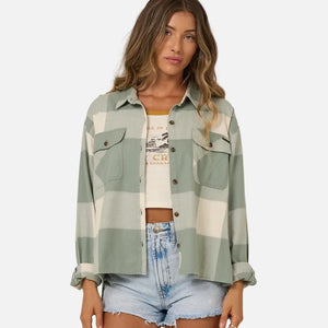 Salty Crew Salty Crew Dames Nomad Flannel Slate Grey