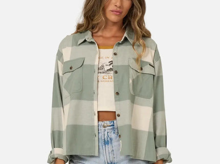 Salty Crew Salty Crew Dames Nomad Flannel Slate Grey