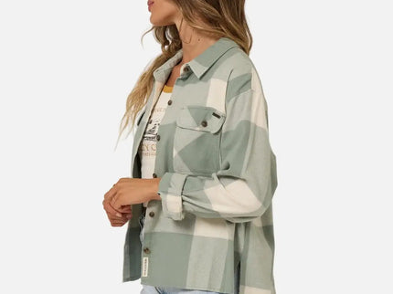 Salty Crew Salty Crew Dames Nomad Flannel Slate Grey