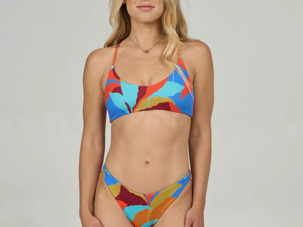 Salty Crew Salty Crew Dames Palm Burst Rev Midi Bikini Bottom Bold Blue