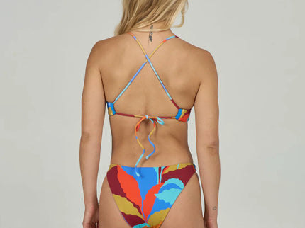 Salty Crew Salty Crew Dames Palm Burst Rev Midi Bikini Bottom Bold Blue