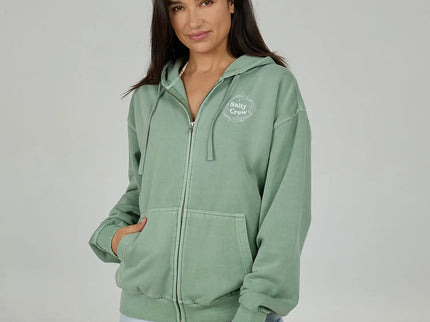 Salty Crew Salty Crew Dames Respect Zip Hoodie Sage