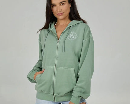 Salty Crew Salty Crew Dames Respect Zip Hoodie Sage