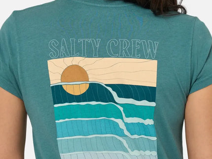 Salty Crew Salty Crew Dames Retro Wave Modern Tee Teal