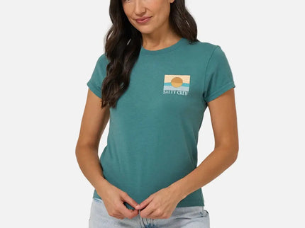 Salty Crew Salty Crew Dames Retro Wave Modern Tee Teal