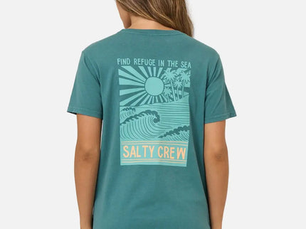 Salty Crew Salty Crew Dames Rise And Smile BF Tee Teal