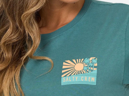 Salty Crew Salty Crew Dames Rise And Smile BF Tee Teal