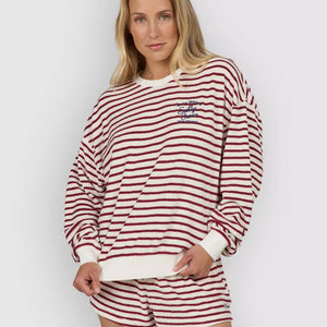 Salty Crew Salty Crew Dames Schooner Fleece Crew Plum