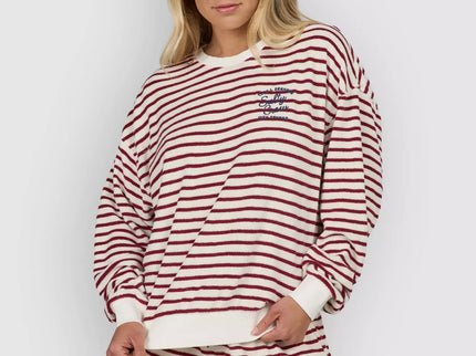 Salty Crew Salty Crew Dames Schooner Fleece Crew Plum