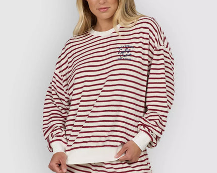 Salty Crew Salty Crew Dames Schooner Fleece Crew Plum