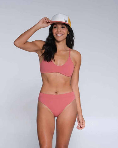 Salty Crew Salty Crew Dames Tandem Rev Bikini Bottom Rosewood