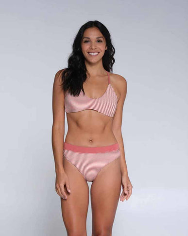 Salty Crew Salty Crew Dames Tandem Rev Bikini Bottom Rosewood