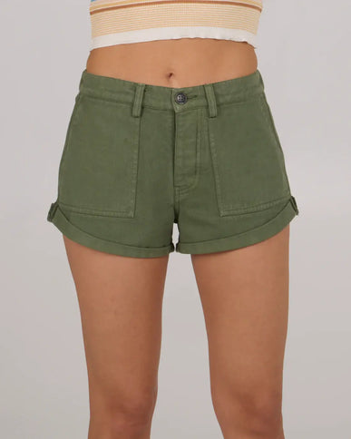 Salty Crew Salty Crew Dames Trail Short Olive