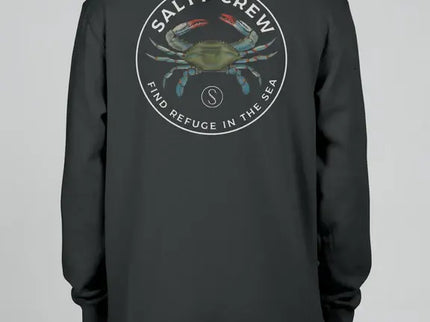 Salty Crew Salty Crew Heren Blue Crabber Hood Fleece Charcoal