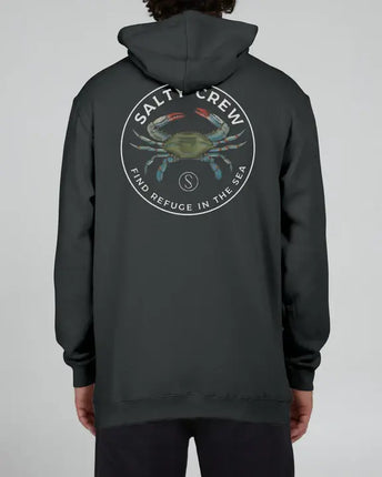 Salty Crew Salty Crew Heren Blue Crabber Hood Fleece Charcoal