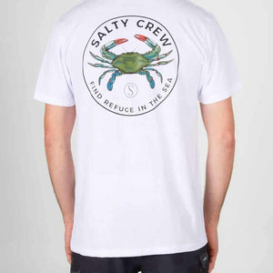 Salty Crew Salty Crew Heren Blue Crabber S/S Tee White