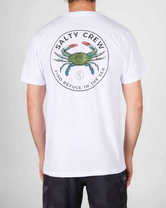 Salty Crew Salty Crew Heren Blue Crabber S/S Tee White