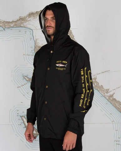 Salty Crew Salty Crew Heren Bruce Snap Jacket Black