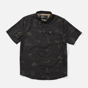Salty Crew Salty Crew Heren Helmsman Uv Button Up Shirt Phantom
