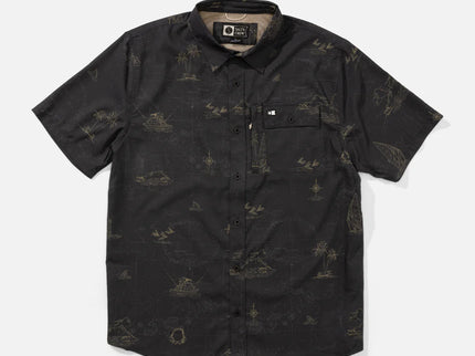 Salty Crew Salty Crew Heren Helmsman Uv Button Up Shirt Phantom