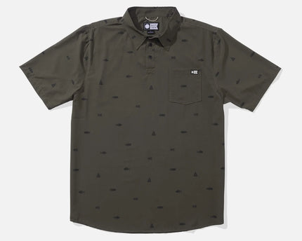 Salty Crew Salty Crew Heren Mayday Perf S/S Tech Polo Olive