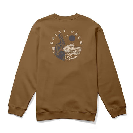 Salty Crew Salty Crew Heren Stake Out Crew Fleece Caramel