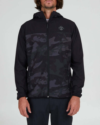 Salty Crew Salty Crew Heren Stowaway Jacket Black Camo