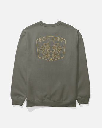 Salty Crew Salty Crew Heren Tako Club Crew Fleece Dusty Olive