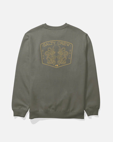 Salty Crew Salty Crew Heren Tako Club Crew Fleece Dusty Olive