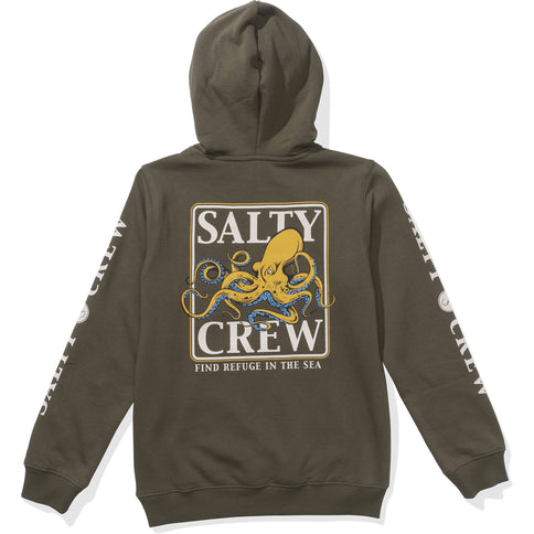 Salty Crew Salty Crew Kinder Ink Slinger Fleece Hoodie Dusty Olive
