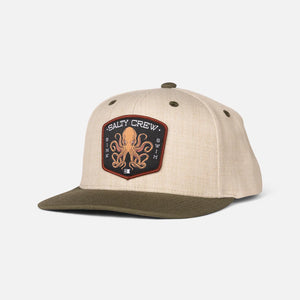 Salty Crew Salty Crew Tako Club Snapback Cap Natural Olive