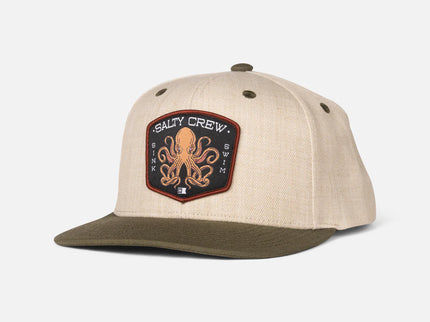 Salty Crew Salty Crew Tako Club Snapback Cap Natural Olive