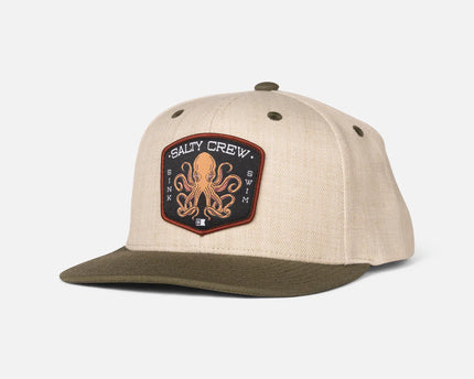 Salty Crew Salty Crew Tako Club Snapback Cap Natural Olive