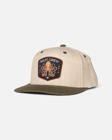 Salty Crew Salty Crew Tako Club Snapback Cap Natural Olive