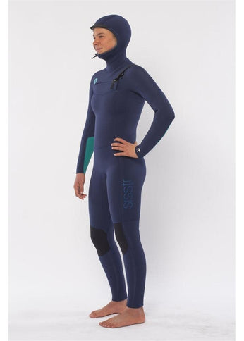 Sisstrevolution Sisstrevolution 7 Seas 5/4 Dames Hooded Wetsuit – Strong Blue
