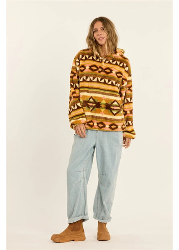 Sisstrevolution Sisstrevolution Coastal Cruisin Fuzzy Hoodie Fleece Multi
