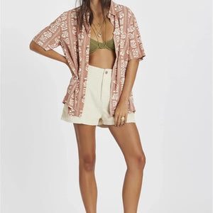 Sisstrevolution Sisstrevolution Dames Island Beauty Woven Shirt Henna